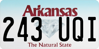 AR license plate 243UQI
