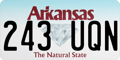 AR license plate 243UQN