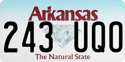 AR license plate 243UQO