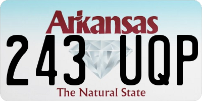 AR license plate 243UQP