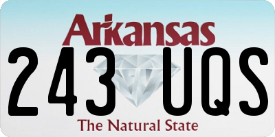 AR license plate 243UQS