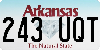 AR license plate 243UQT