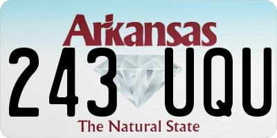 AR license plate 243UQU