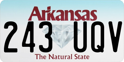 AR license plate 243UQV