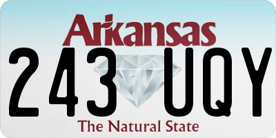 AR license plate 243UQY