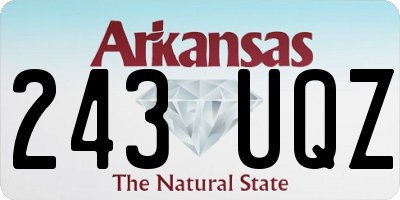 AR license plate 243UQZ