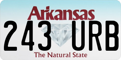 AR license plate 243URB