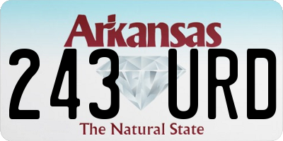 AR license plate 243URD