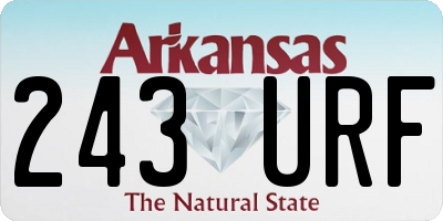 AR license plate 243URF