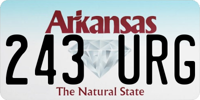 AR license plate 243URG