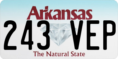 AR license plate 243VEP