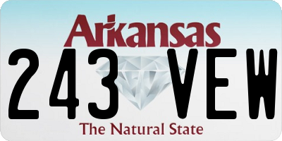 AR license plate 243VEW