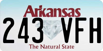 AR license plate 243VFH