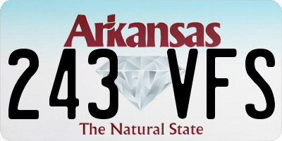 AR license plate 243VFS