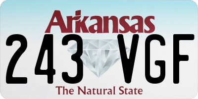 AR license plate 243VGF