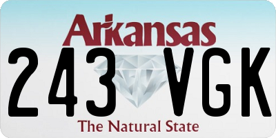 AR license plate 243VGK