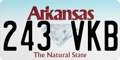 AR license plate 243VKB