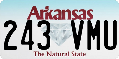 AR license plate 243VMU