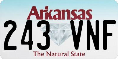 AR license plate 243VNF