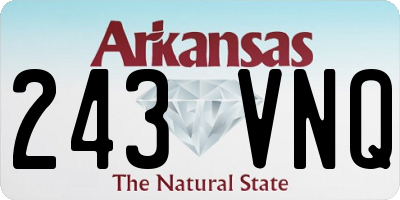 AR license plate 243VNQ