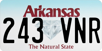 AR license plate 243VNR