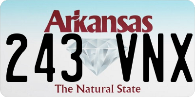 AR license plate 243VNX
