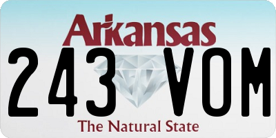 AR license plate 243VOM