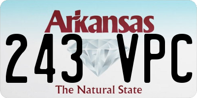 AR license plate 243VPC