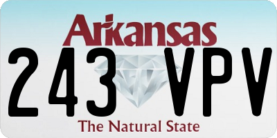 AR license plate 243VPV