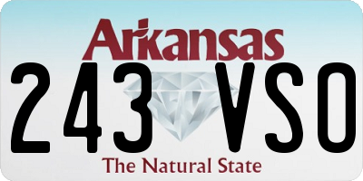 AR license plate 243VSO