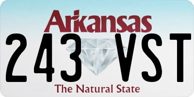 AR license plate 243VST