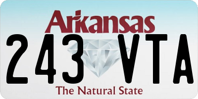 AR license plate 243VTA