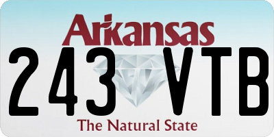 AR license plate 243VTB