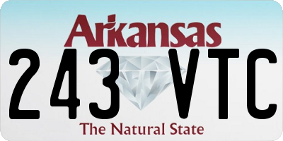 AR license plate 243VTC