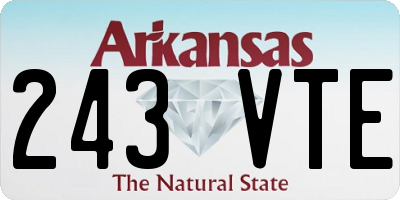 AR license plate 243VTE