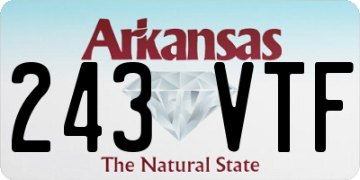 AR license plate 243VTF