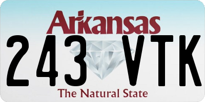 AR license plate 243VTK