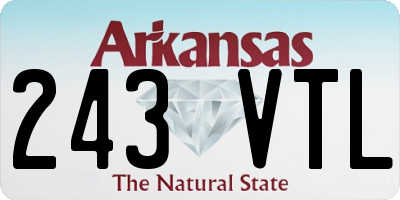 AR license plate 243VTL