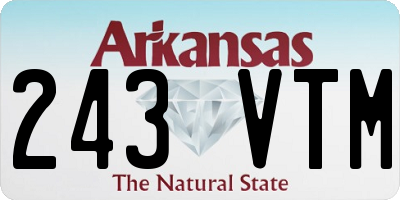 AR license plate 243VTM