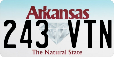 AR license plate 243VTN