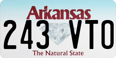 AR license plate 243VTO