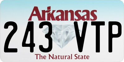 AR license plate 243VTP