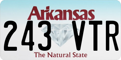 AR license plate 243VTR