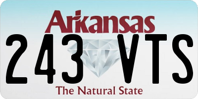 AR license plate 243VTS