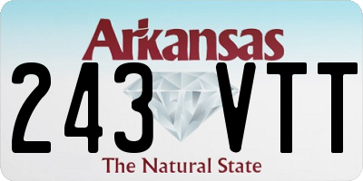 AR license plate 243VTT
