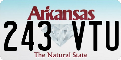 AR license plate 243VTU