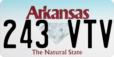 AR license plate 243VTV
