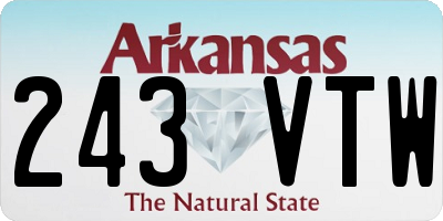 AR license plate 243VTW