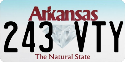 AR license plate 243VTY