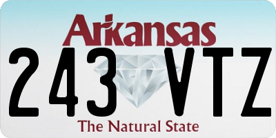 AR license plate 243VTZ